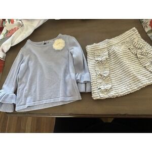 Janie And Jack 18 To 24 Months Baby Girl Shirt And Skirt Set